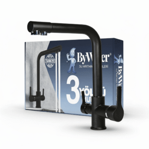 3 Yönlü Musluk - Siyah